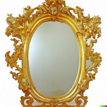 Miroir baroque bois doré